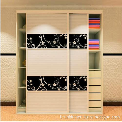 Custom Slide Door Wood Wardrobe